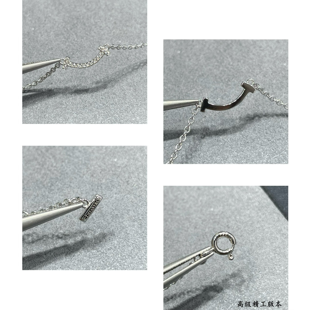 t*f*ny & co. mini smile Di*m*nd pendant bracelet