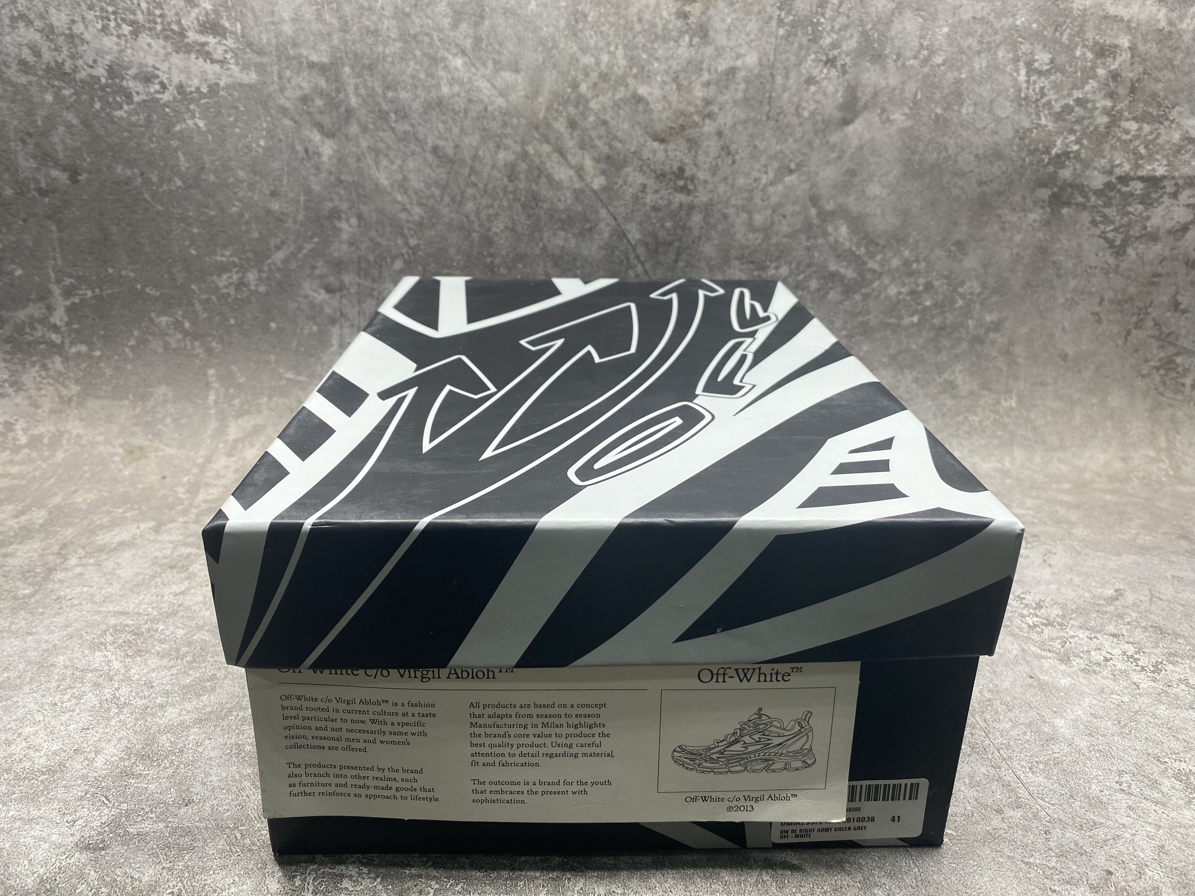 UA Off-White "BE RIGHT BACK"