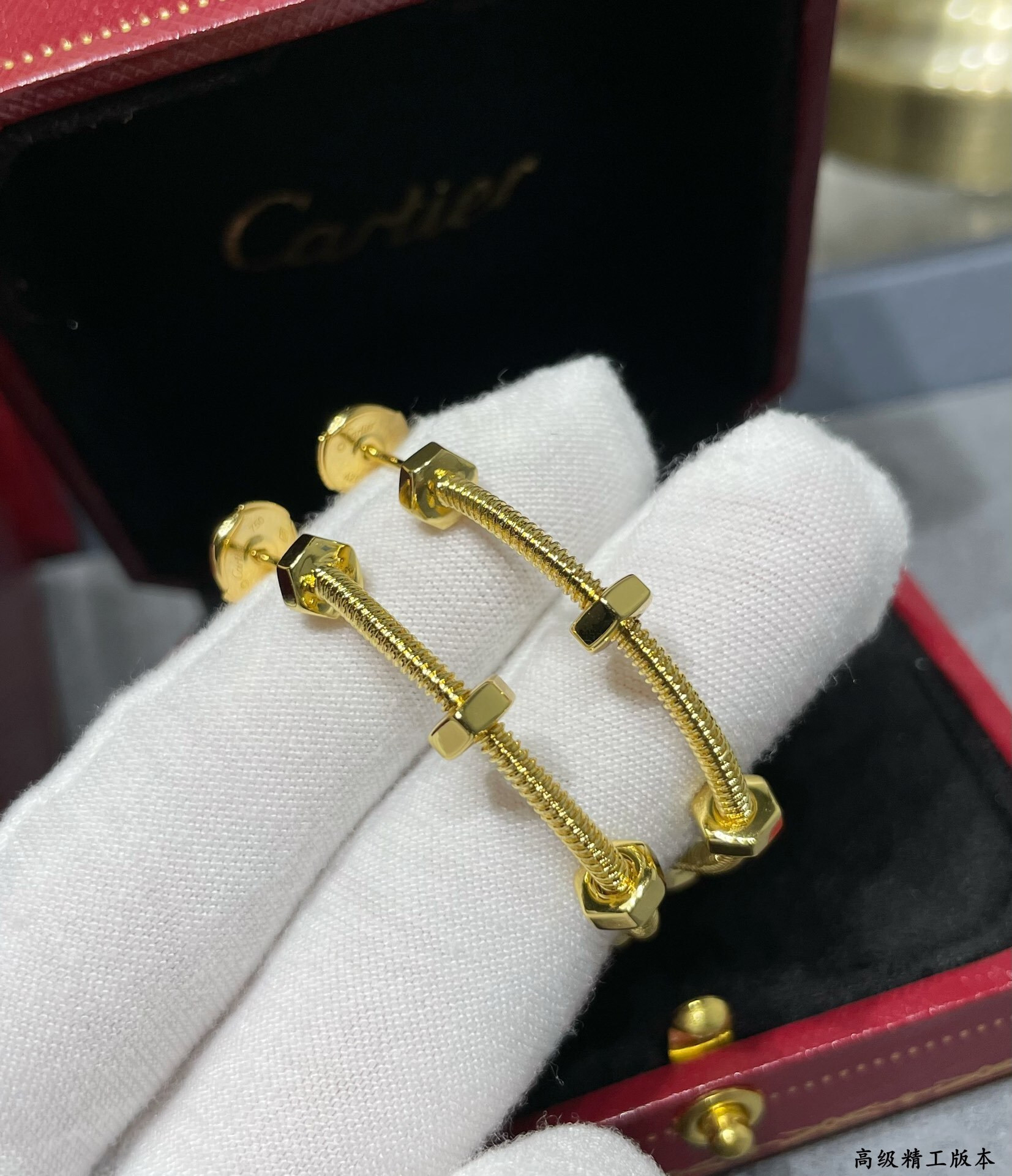 Ca*t*er screw earrings