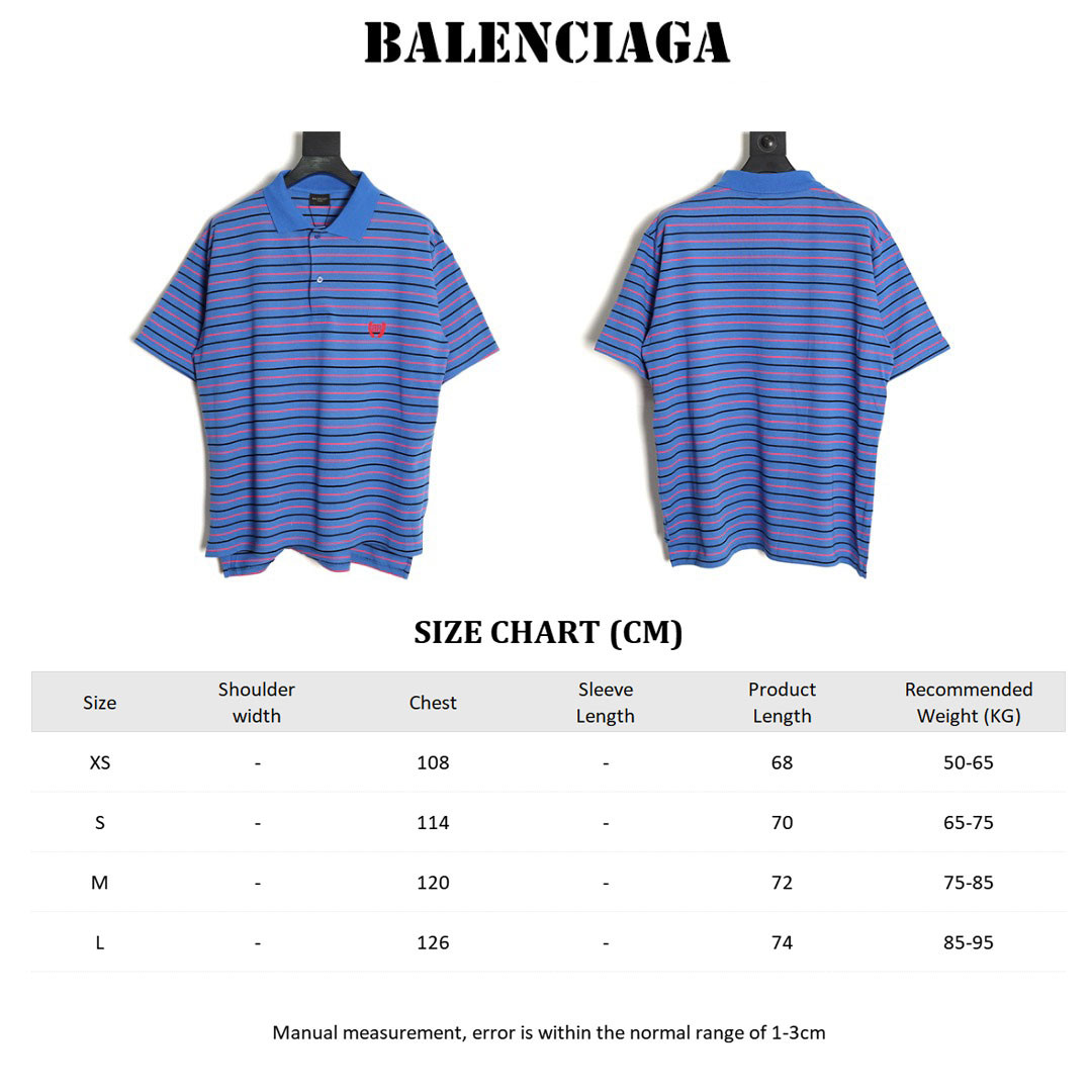Ba*len*cia*ga short-sleeved polo shirt