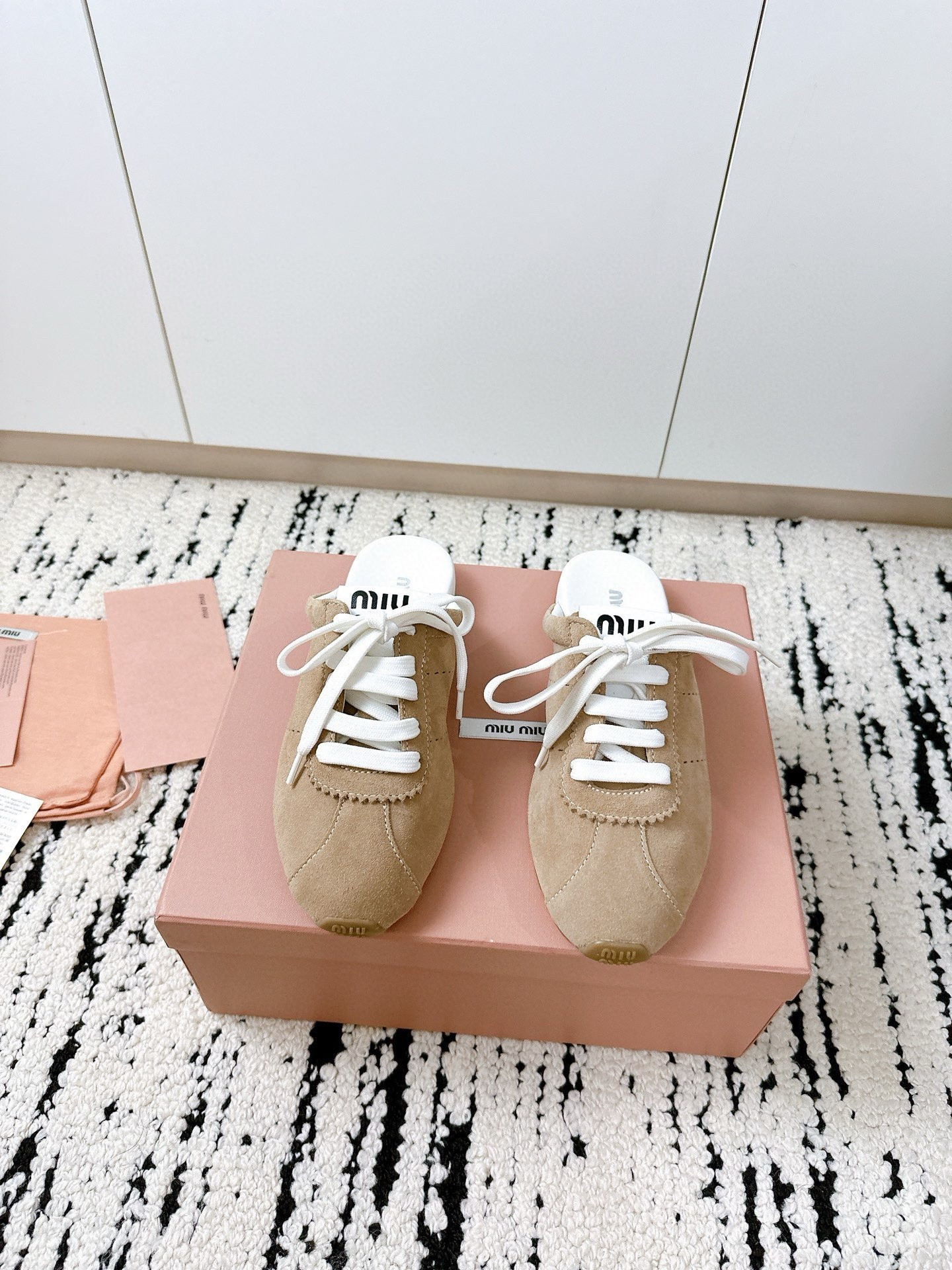 UA Miu Miu Plume Suede Mules