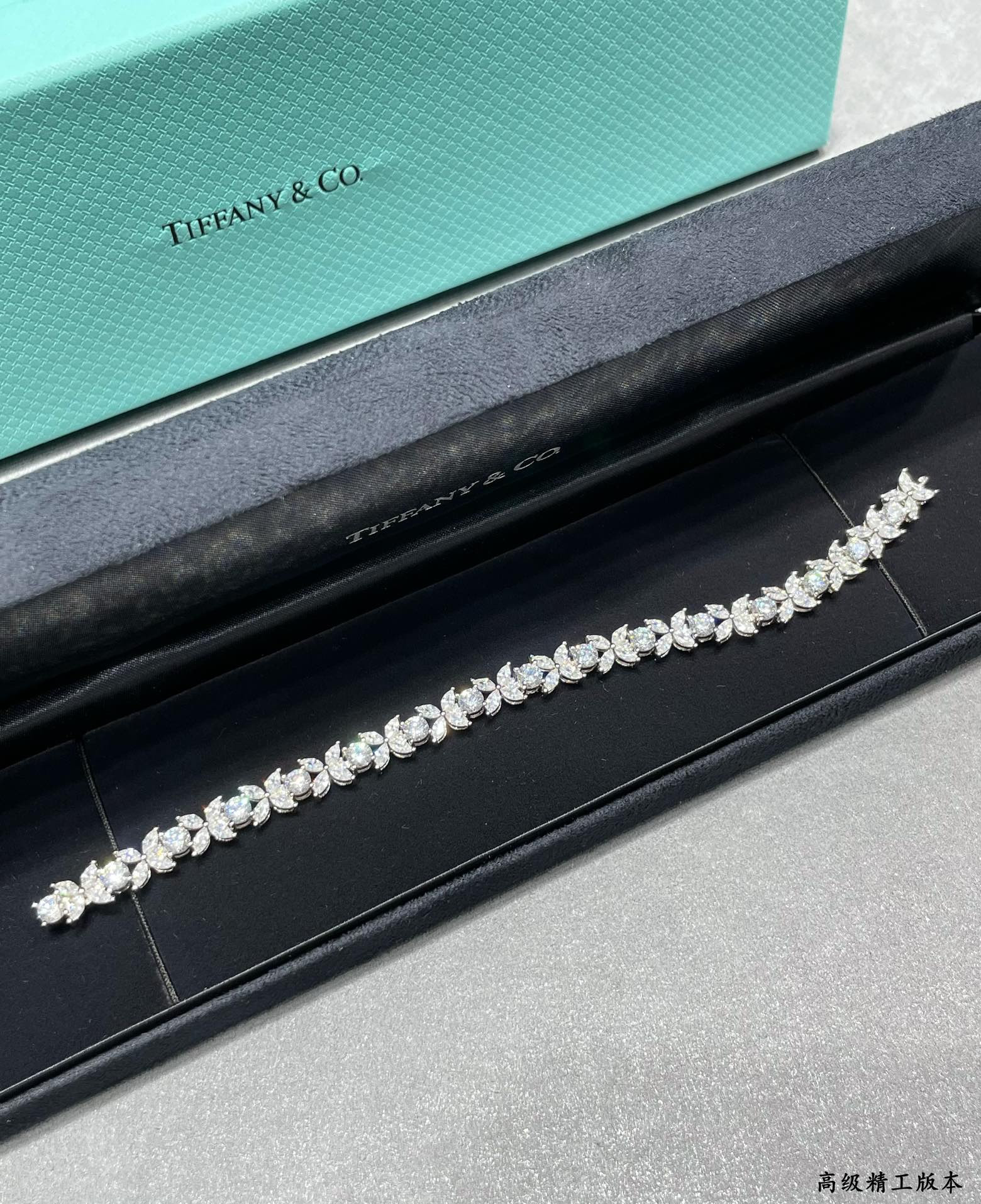 t*f*ny & co. soleste marquise Di*m*nd full bracelet ag925