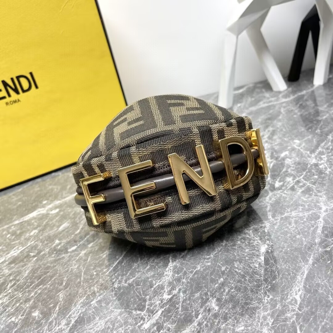 F**di nano F**digraphy hobo bag 14x5x16.5cm