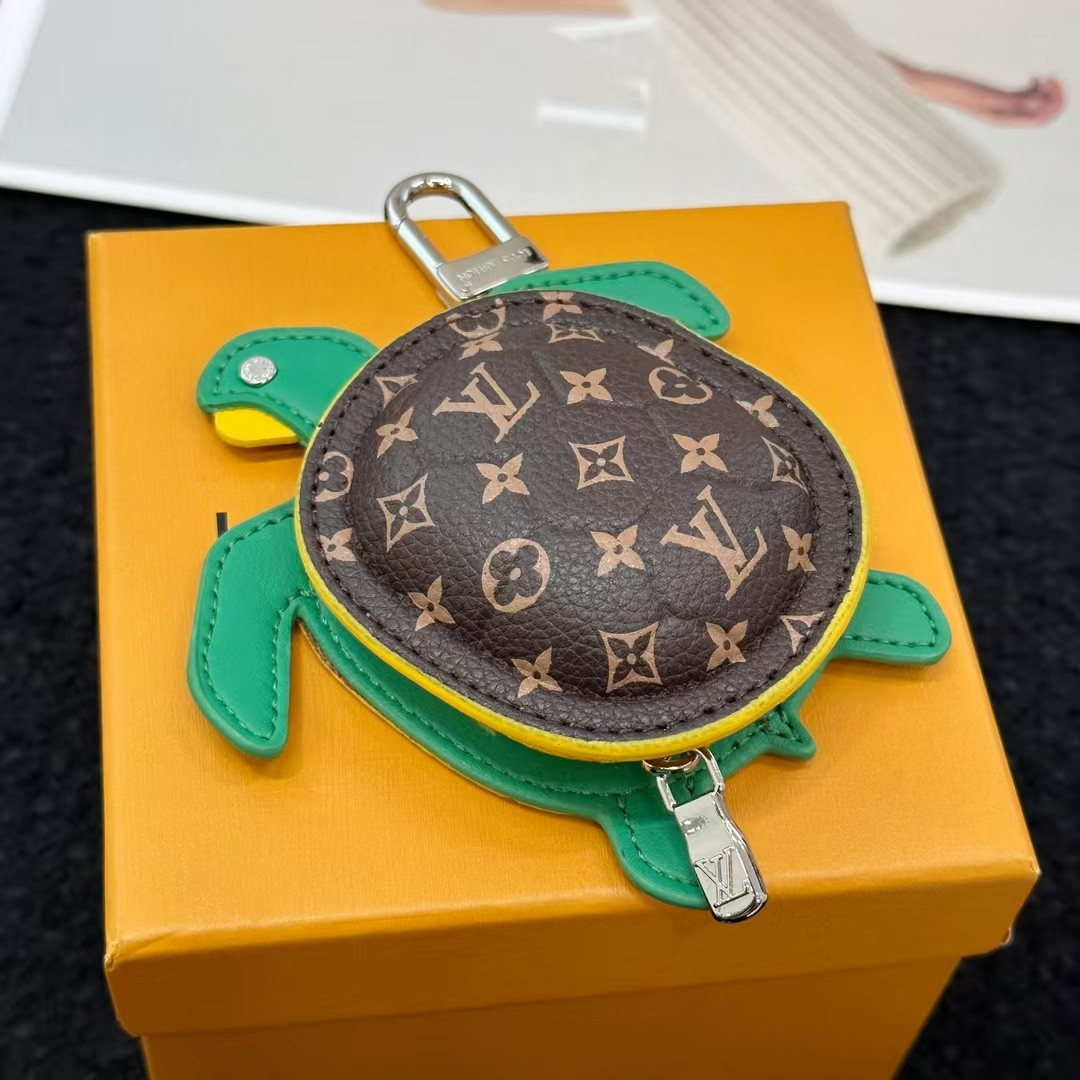 LV Turtle Pouch Bag Charm