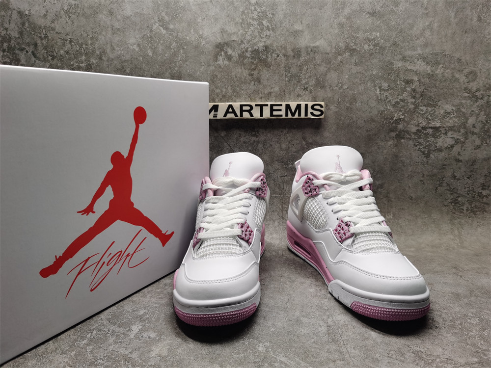 UA Air Jordan 4 Retro White Pink