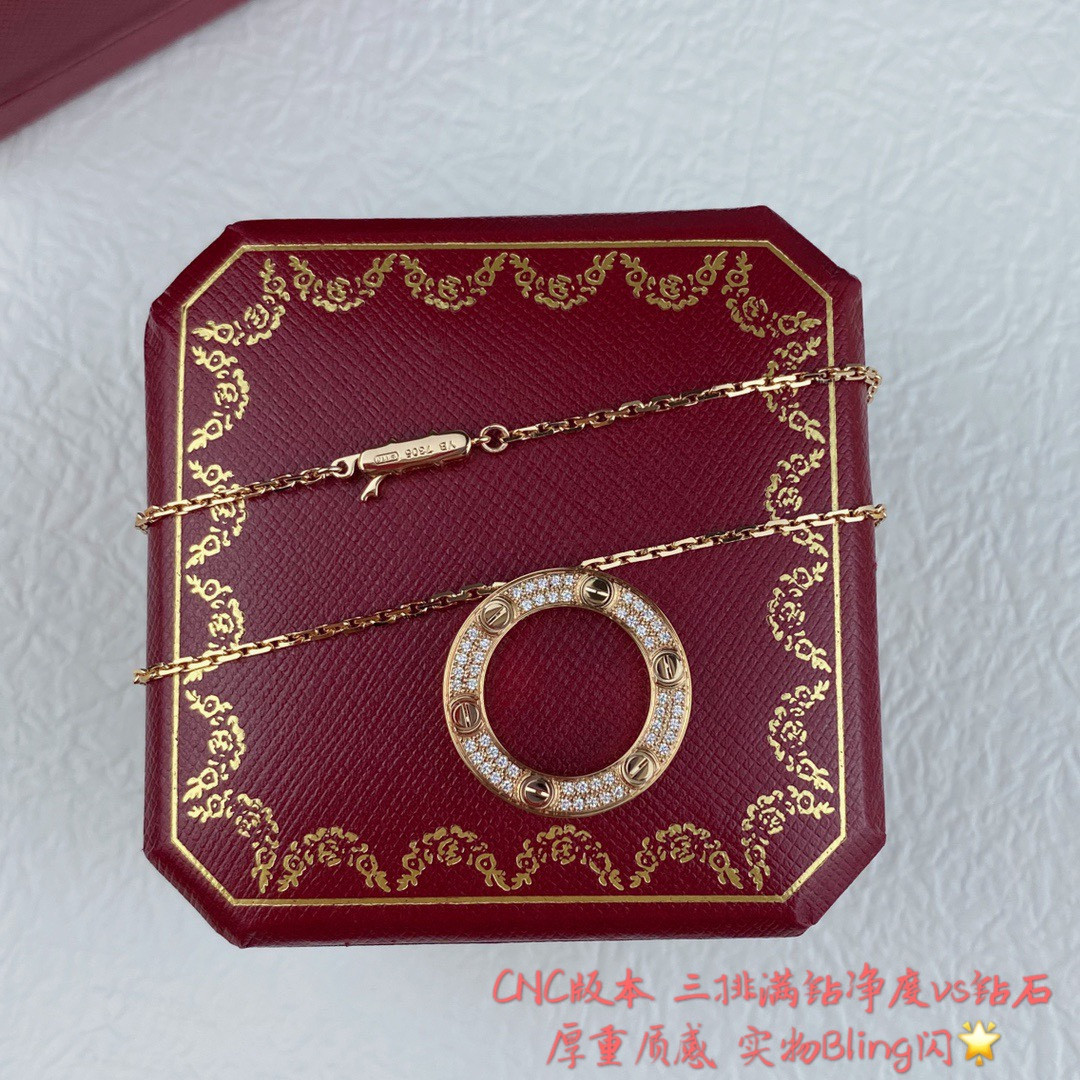 ca*t*er double-sided fully Di*m*nd-encrusted coin necklace