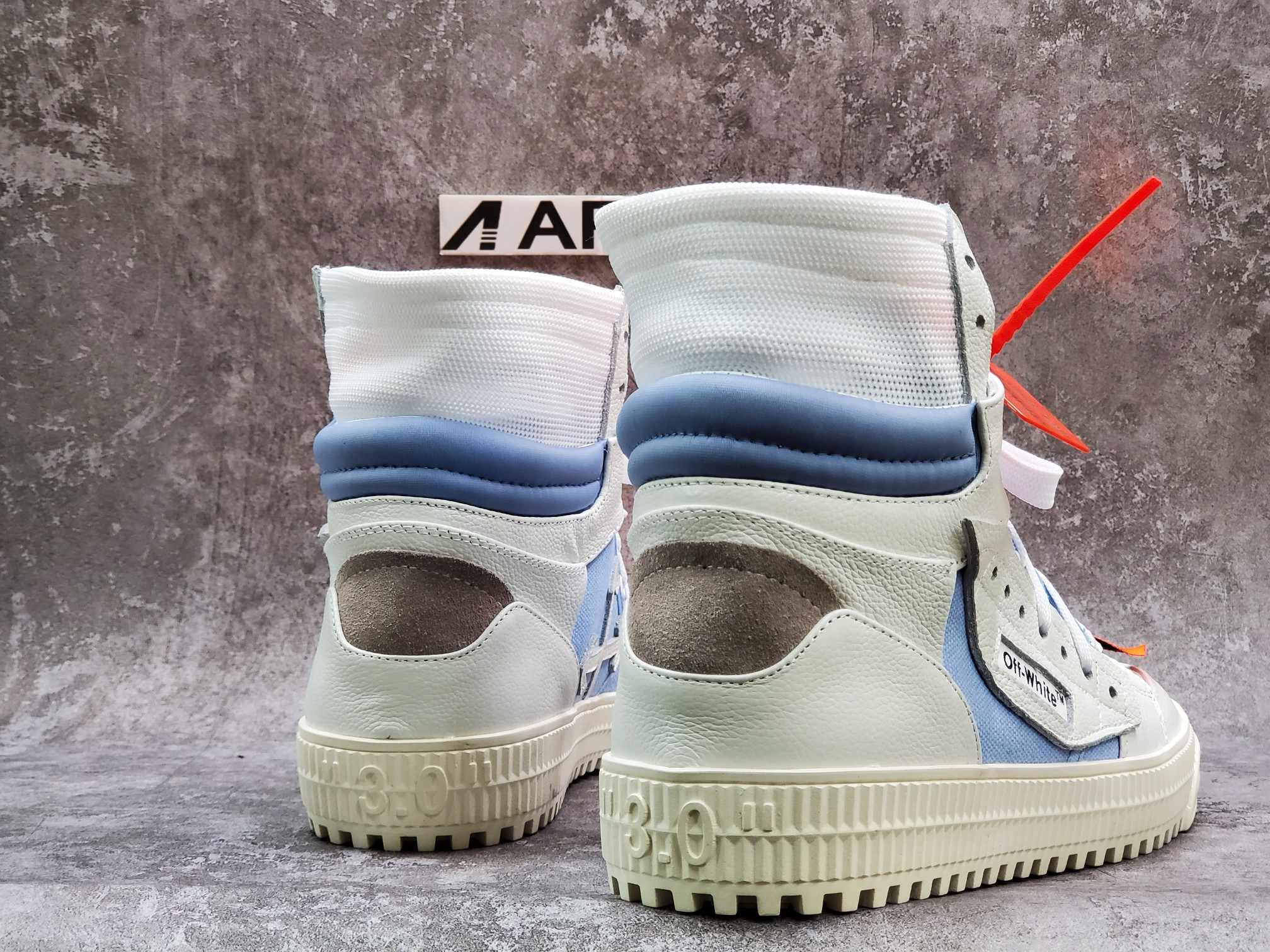 Off-White High Top White Blue