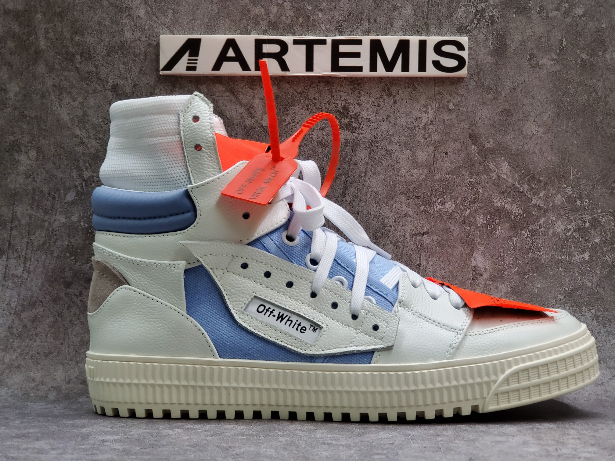 Off-White High Top White Blue