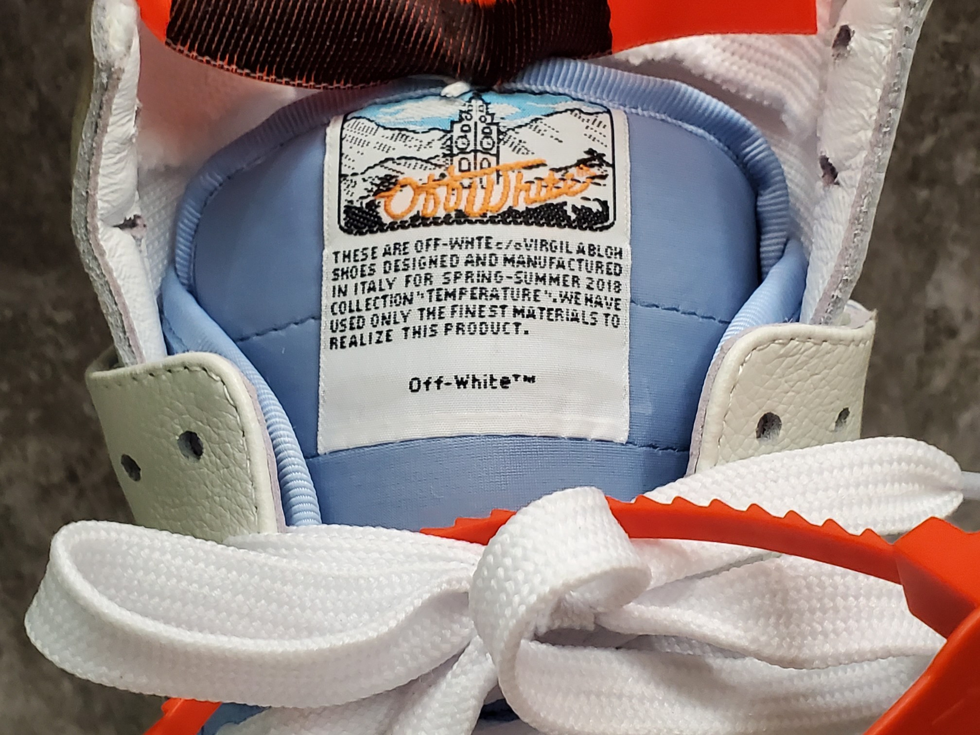 Off-White High Top White Blue