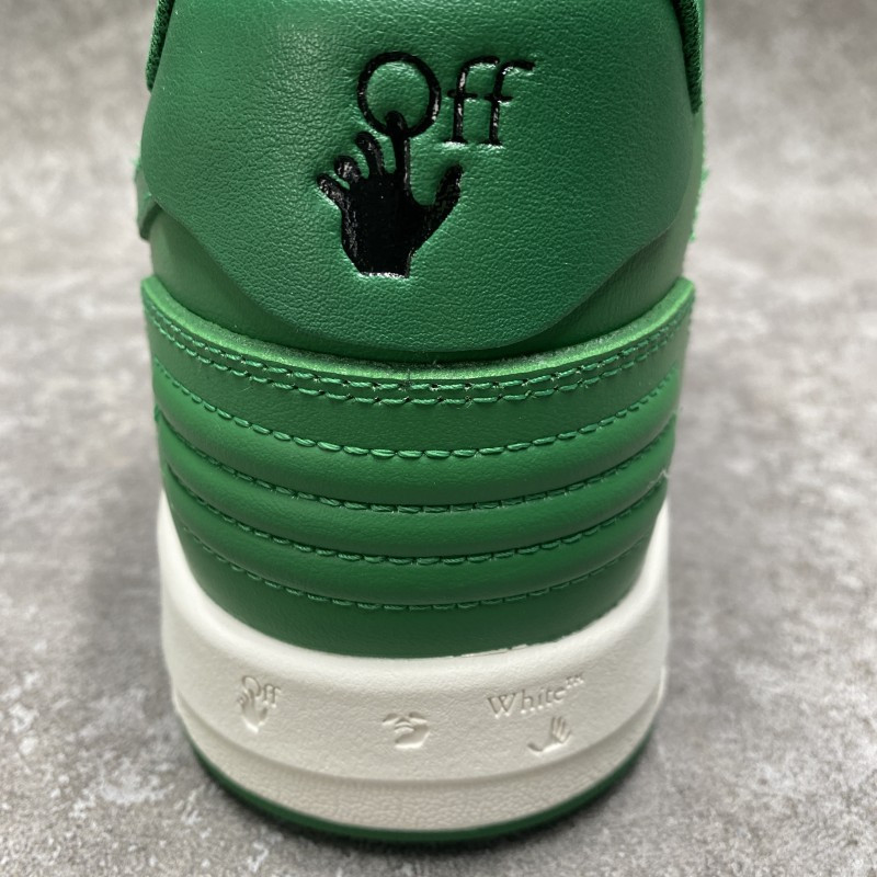 OFF-WHITE Out of Office Low Top Green White