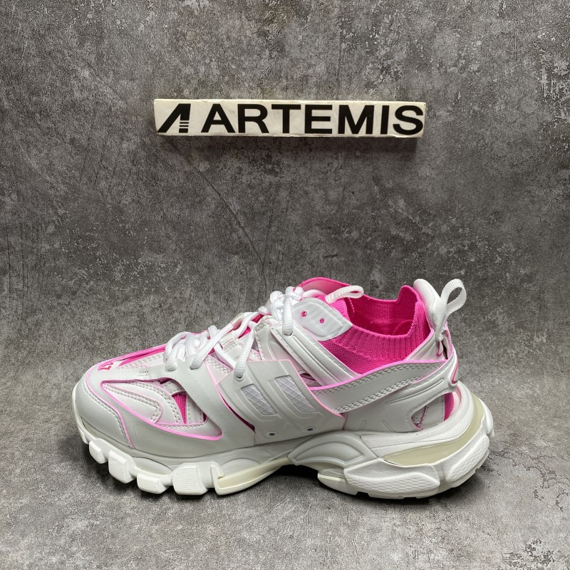 Ba*len*cia*ga track  sock white pink