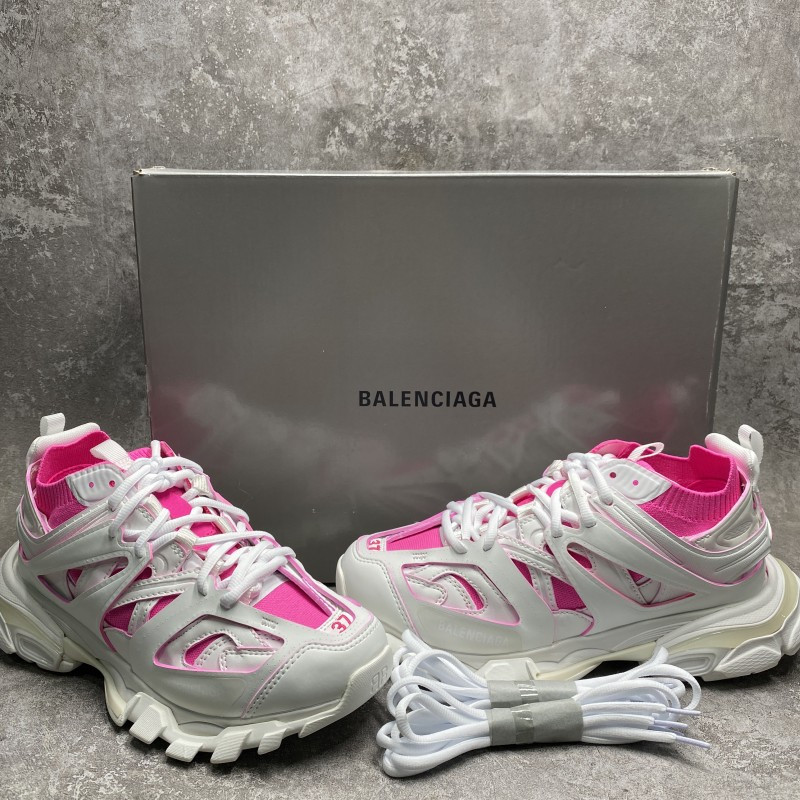 Ba*len*cia*ga track  sock white pink