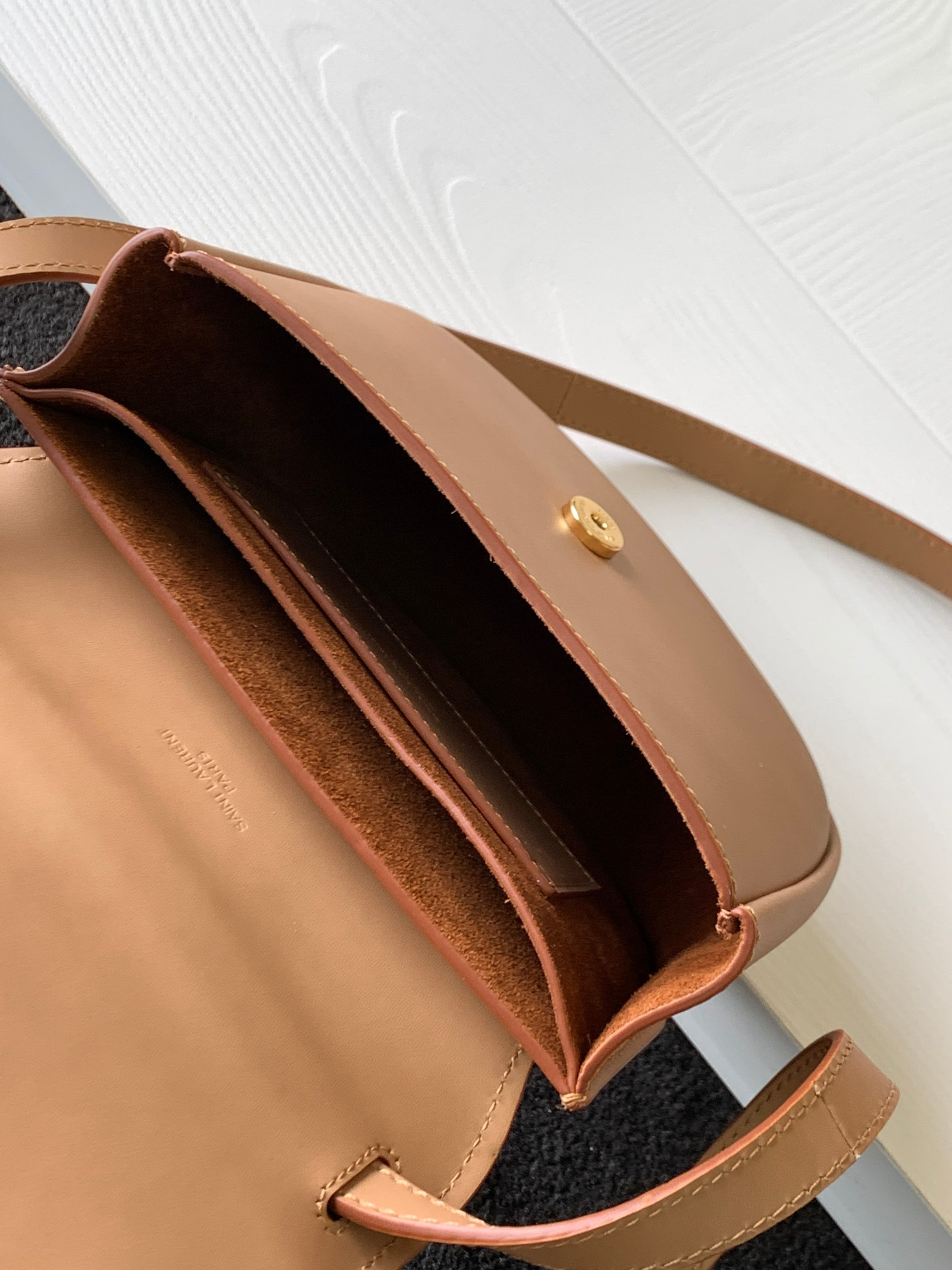 Y*L kaia small satchel in smooth leather 7.2 x 6.1 x 2.1 inches