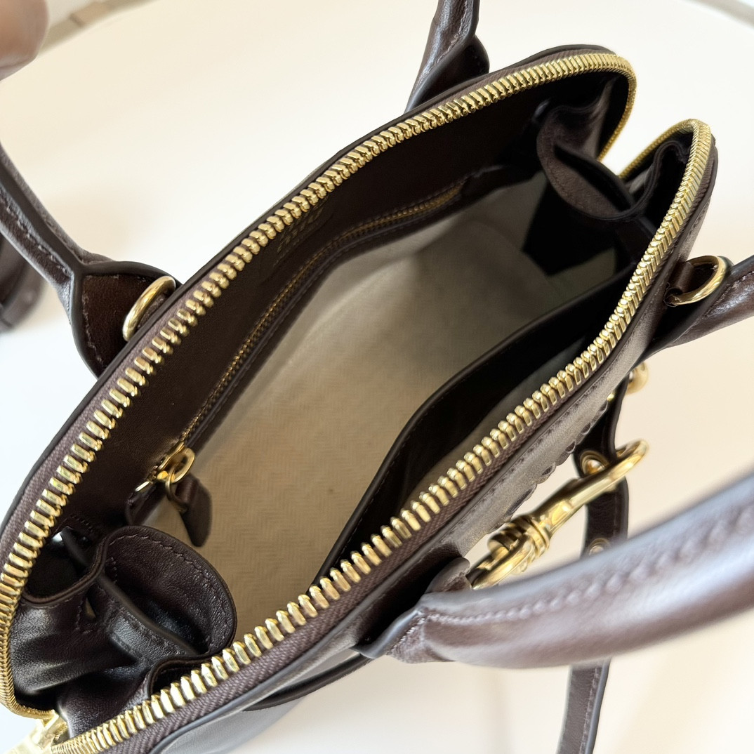 Miu Miu Aventure nappa leather top-handle bag 16.5x28x10cm