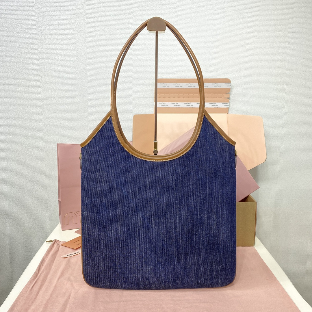 Miu Miu IVY denim bag 40x35cm
