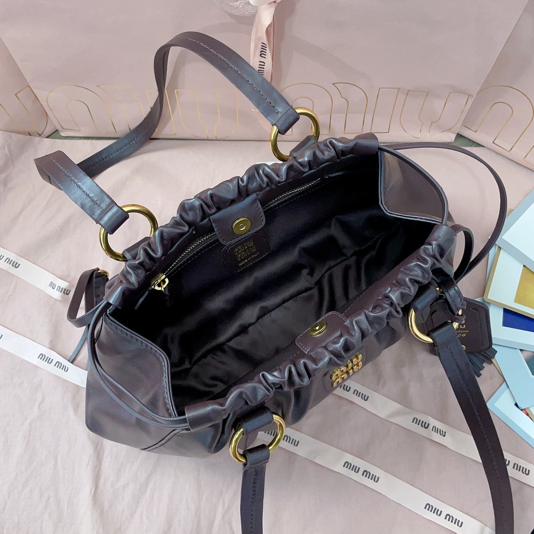 Miu Miu Small Joie nappa leather bag 16x32x10.5cm