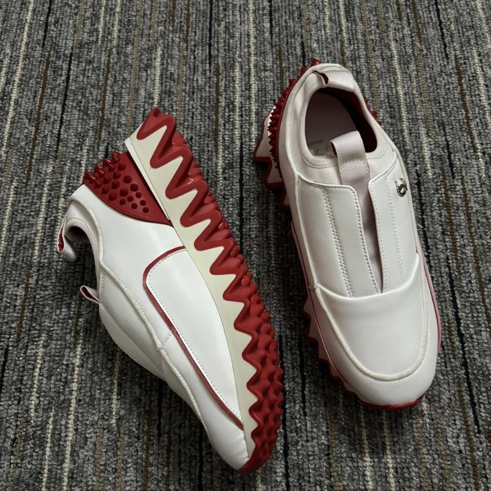 Chr1st1an Louboutin Sharkyloub Sp Spikes White 1240428J679