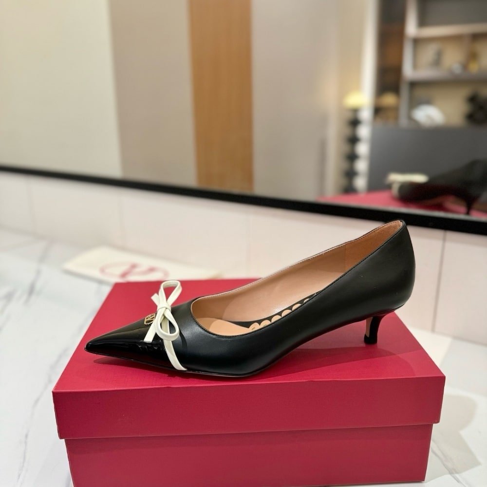Va1e*ntin0 Bepointy Pump In Patent Leather Black 6W2S0Lq0Dal 790