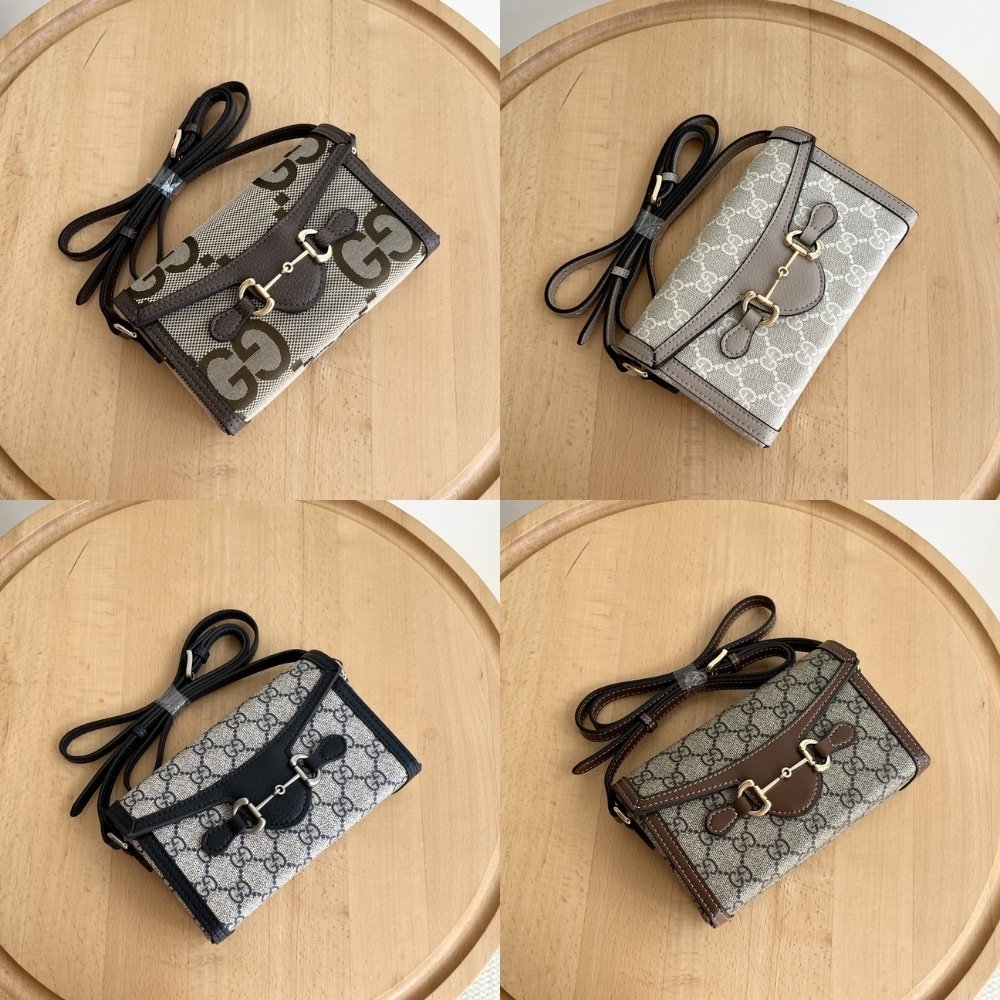 Gvc*1 Horsebit 1955 Mini Bag Beige And White Gg Svp*me 18Cm 699296 Uulbg 9683