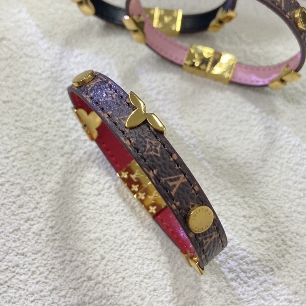 L0vis Vvtt0n Reversible Monogram Bracelet Brown