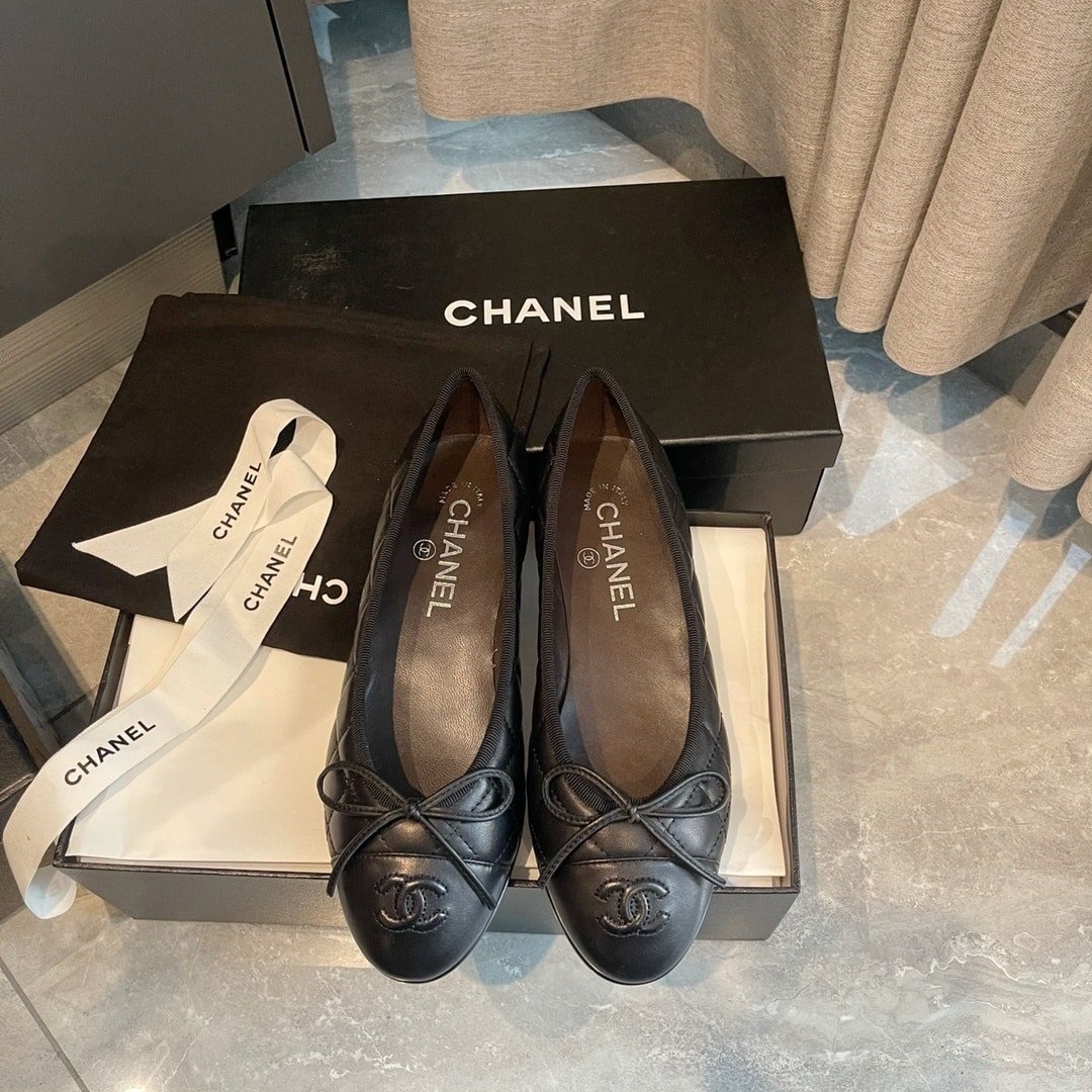 Ch**el Ballerina Black Leather G26250 X01725 94305
