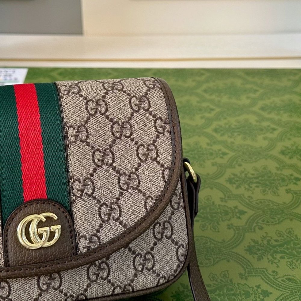 Gvc*1 Ophidia Mini Shoulder Bag Beige And Dark 19Cm 772239 Facuj 8745