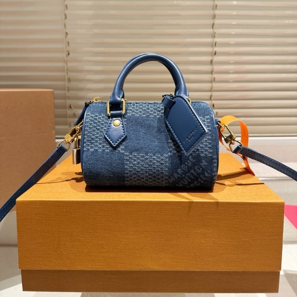 L0vis Vvtt0n Speedy 18 Bandoulière Denim Blue 18Cm N00208