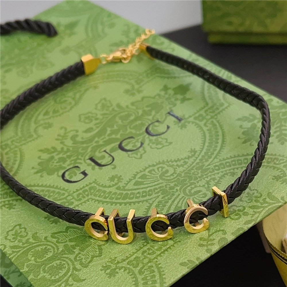 Gvc*1 Leather Gvc*1 Necklace Black 684630 Iaaa1 8029