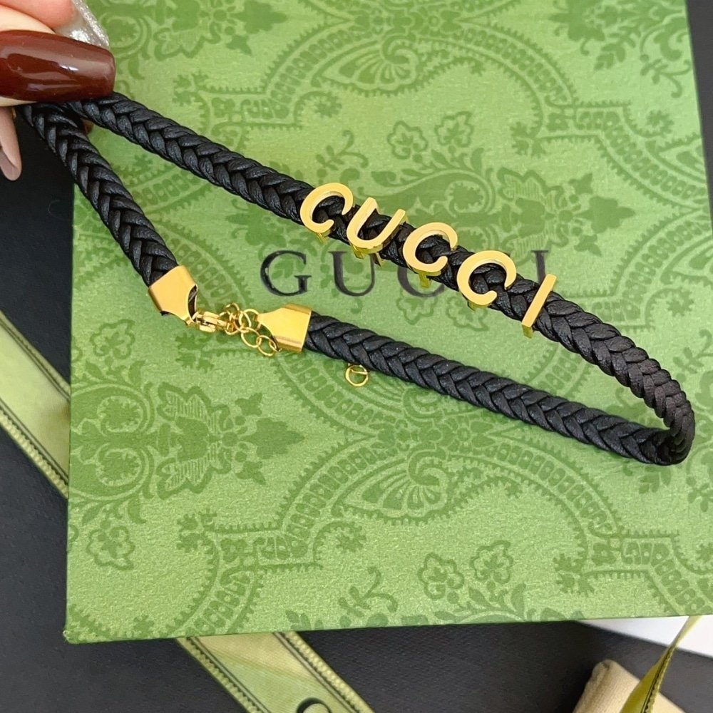 Gvc*1 Leather Gvc*1 Necklace Black 684630 Iaaa1 8029