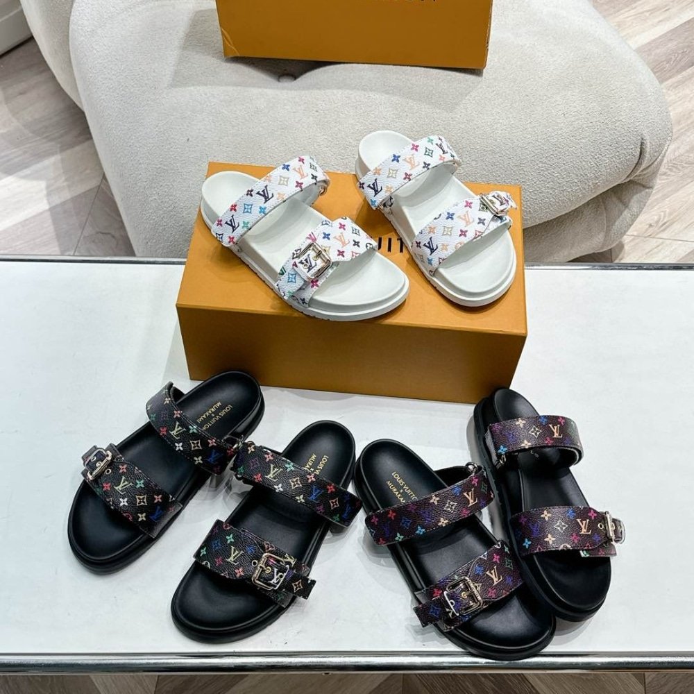 L0vis Vvtt0n X Takashi Murakami Bom Dia Flat Comfort Mule White 1Agxtv