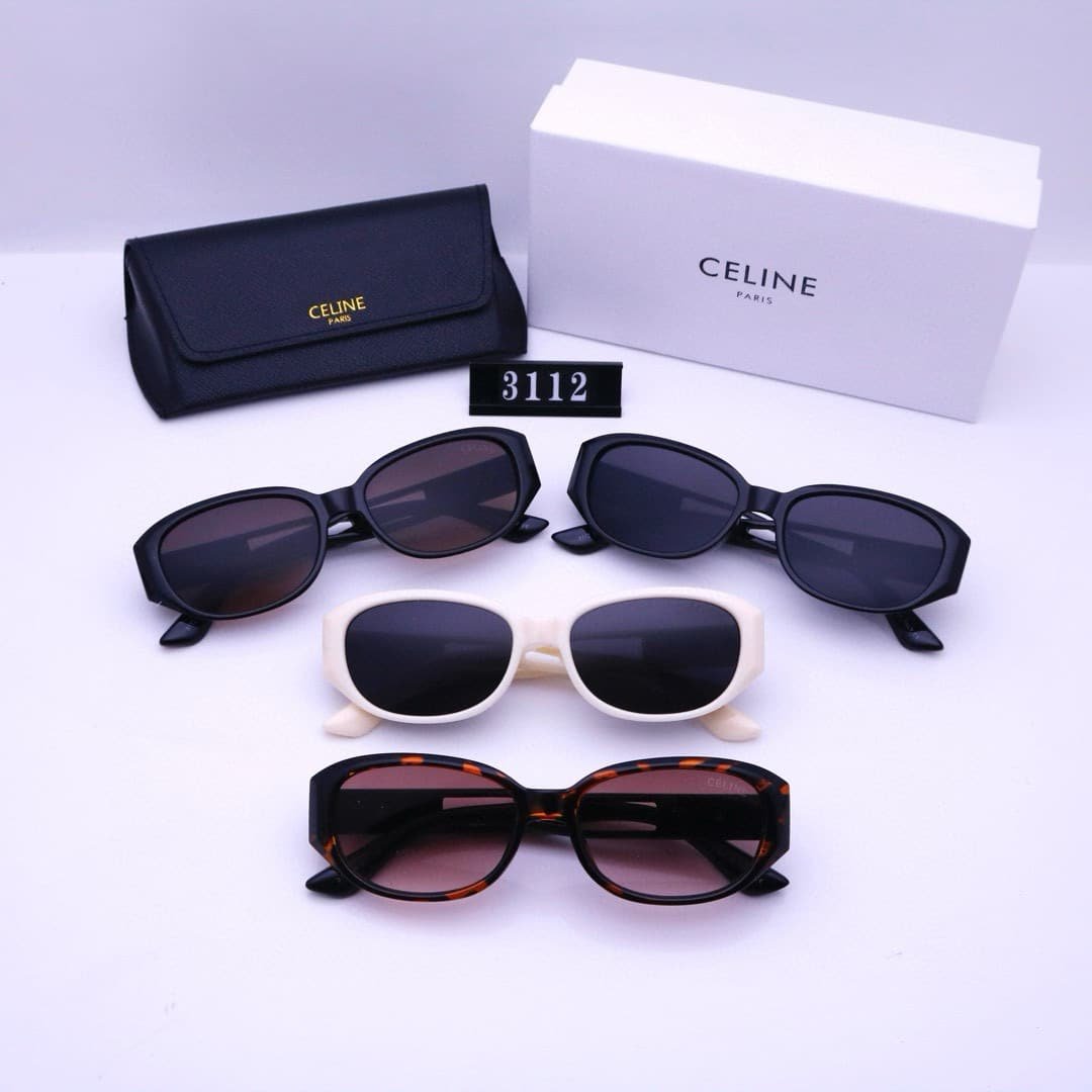 Ce1i*e Triomphe Hole Punch Sunglasses Leopard