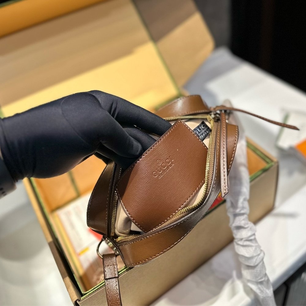 Gvc*1 Horsebit 1955 Mini Shoulder Bag Beige And Ebony 18Cm 760196 92Tcg 8563