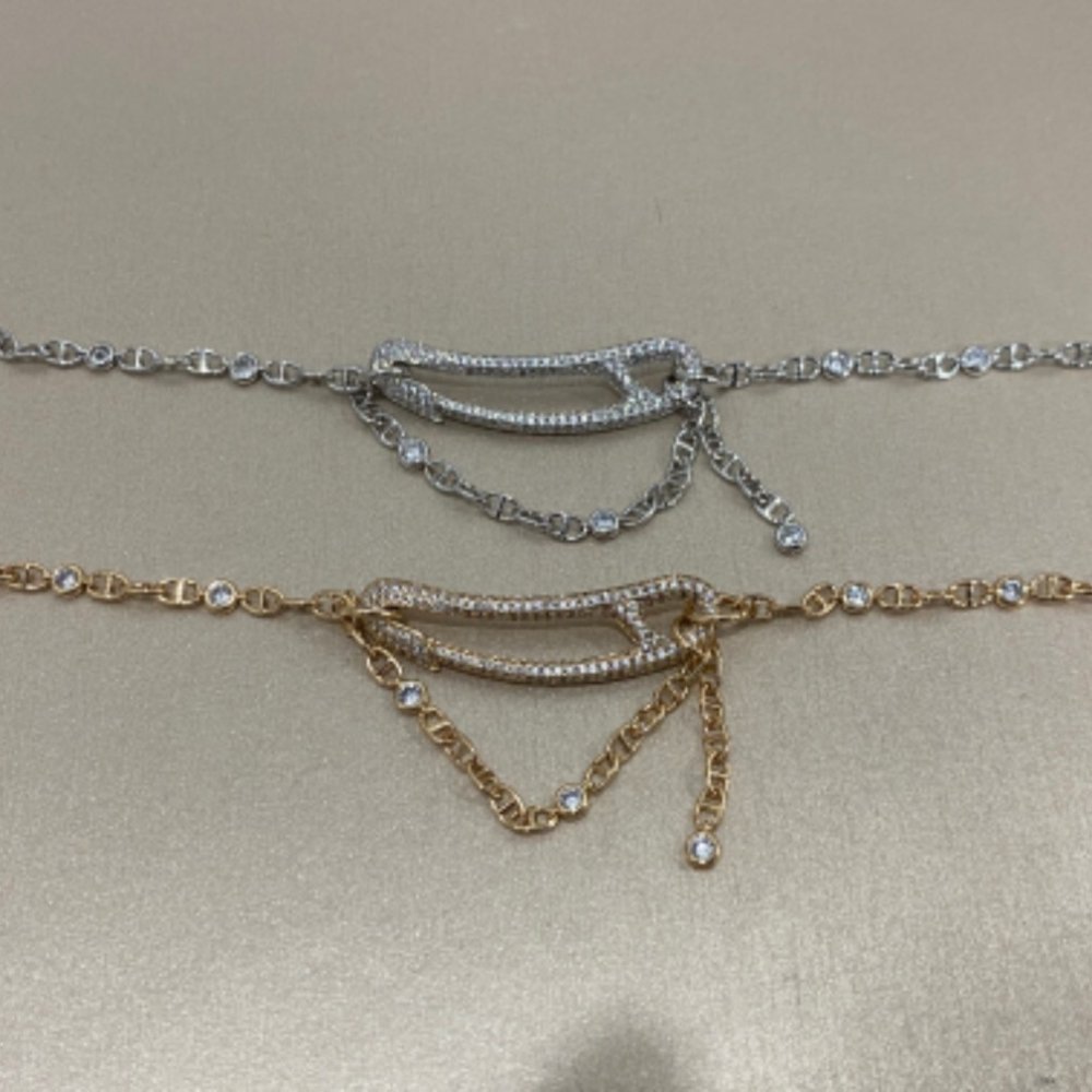H**me5 Chaine Dancre Punk Bracelet Gold H217431B 00Sh