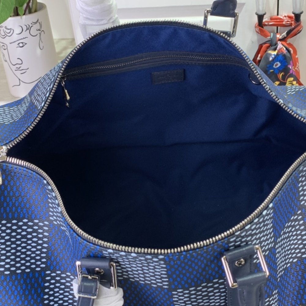 L0vis Vvtt0n Keepall Bandoulière 50 Damier Heritage Blue 50Cm N40861