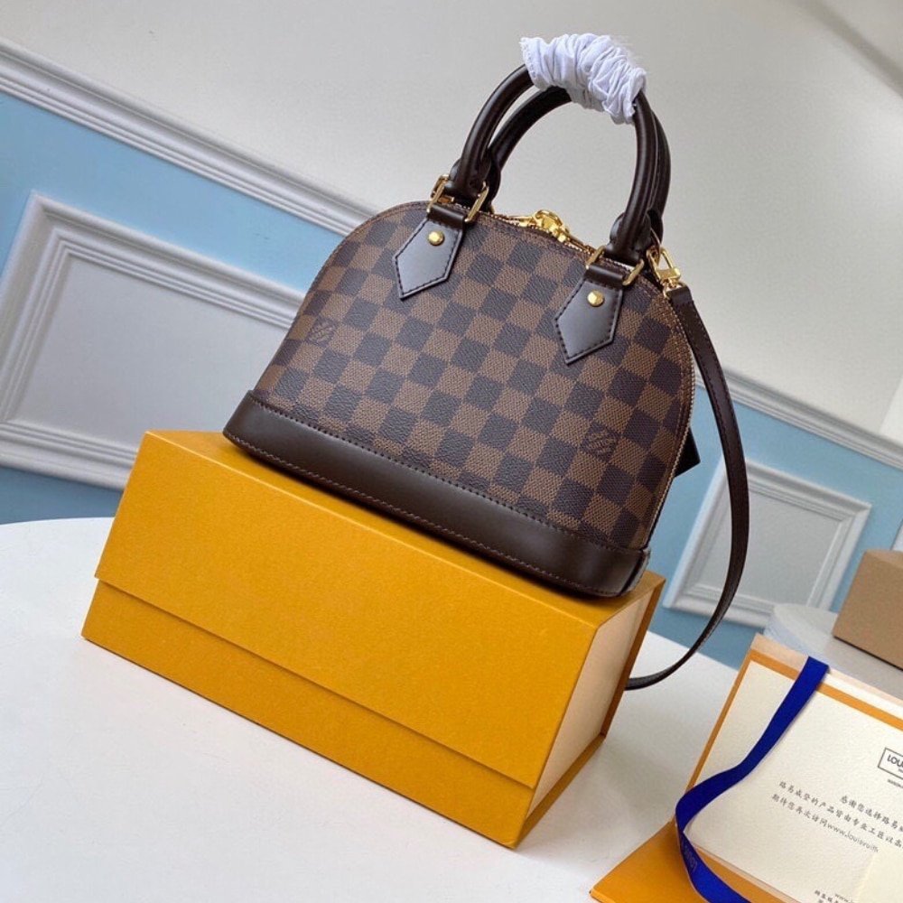 [S*per Vip 1:1] L0vis Vvtt0n Alma Bb Damier Ebene Canvas 23Cm N40606