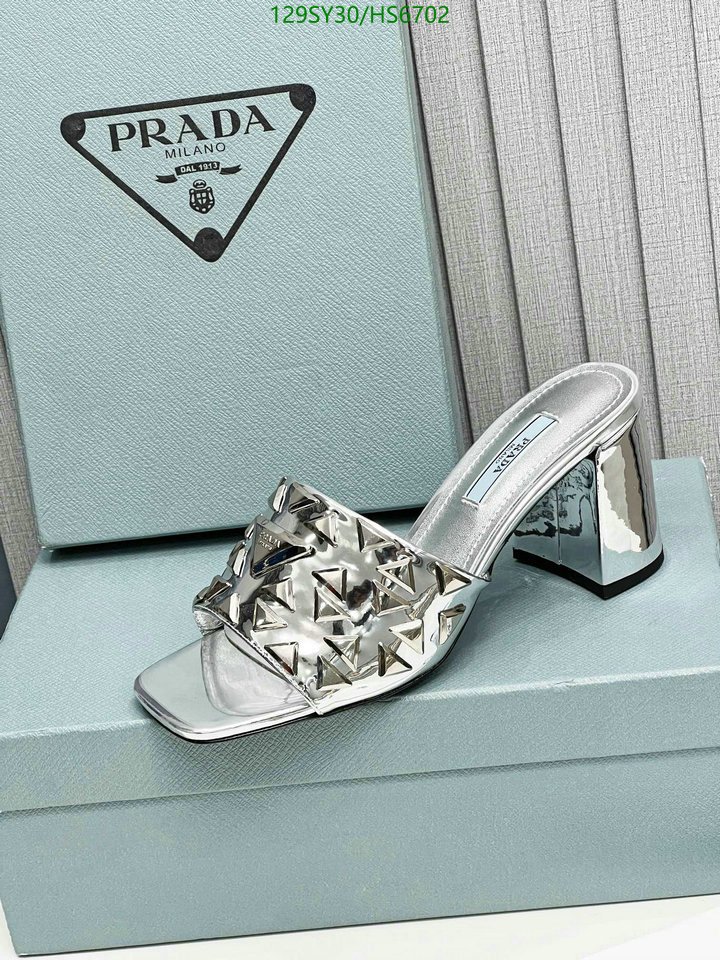Pra*a Studded Metallic Leather Mules Silver