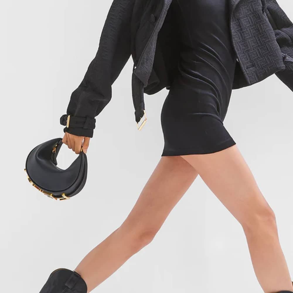 F**di F**digraphy Mini Leather Bag Black 20Cm 8BS081A5DYF1HEJ