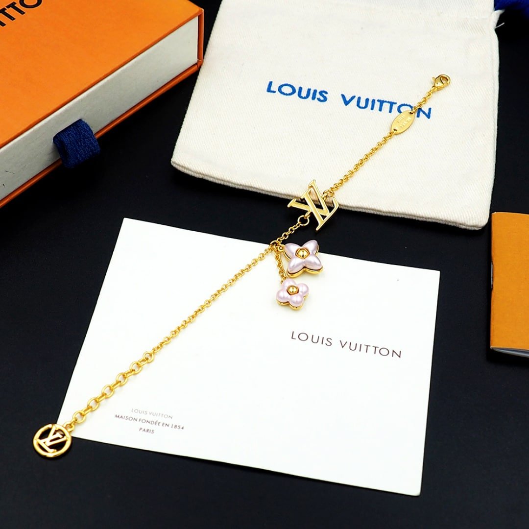 L0vis Vvtt0n Lv Floragram Bracelet Gold M1738A
